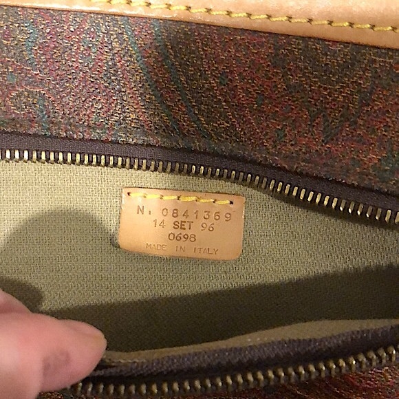 METRO MILANO Paisley Coated Canvas Vachetta Leather Boston Shoulder Weekend Bag - Picture 8 of 16